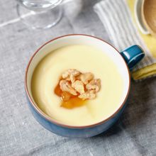 最後まで飽きない♪さつまいものポタージュ〜りんごジャム添え