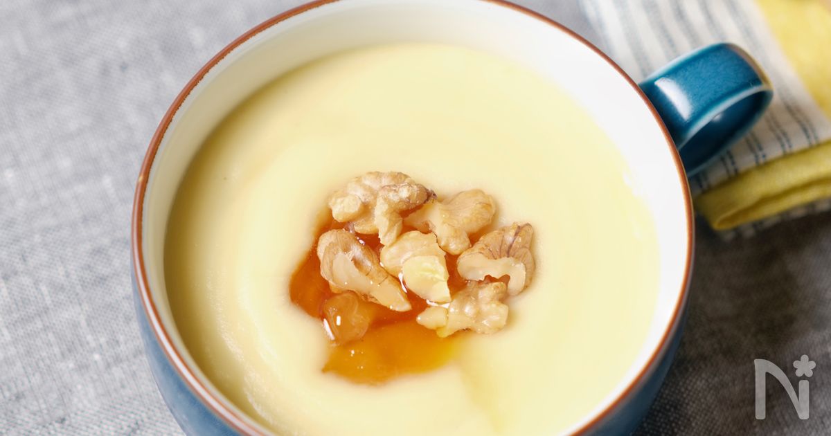 最後まで飽きない♪さつまいものポタージュ〜りんごジャム添え
