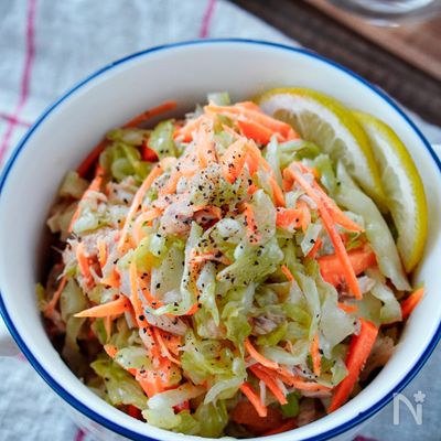 もりもり食べれる！ツナとキャベツのレモンドレッシング和え