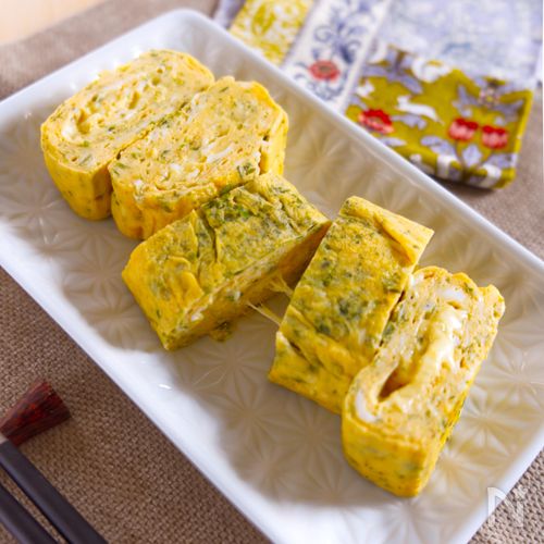 お弁当にも♪青さとチーズの卵焼き