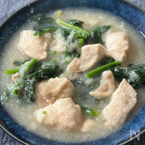 【とろとろ】鶏むね肉とほうれん草のみぞれ煮