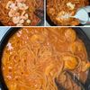 海老のトマトクリームパスタ│ワンパンで完成♪生クリーム不使用の工程4