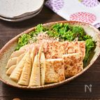 菜の花は焼くとおいしい！【菜の花と筍の焼き浸し】