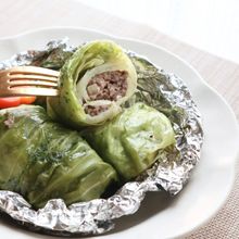 お出汁を食べる!旨じゅわ【蒸しロールキャベツ】