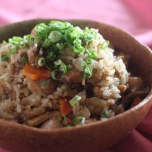 韓国風大根と鶏肉の炊き込みご飯