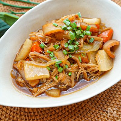大根とえのきとさつま揚げの煮物/甘辛ご飯に合う