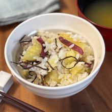さつまいもの塩昆布バタご飯◎