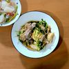 かおちゃんの作ってみた!投稿(包丁、まな板使いません*豆苗のカレーチャンプルー*)
