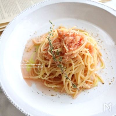 大根おろしトマトの冷製パスタ