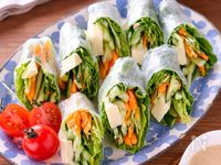 【胡麻だれの生春巻きサラダ】お手頃食材で普段のサラダに♪