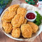 スプーンで混ぜて焼くだけ♪冷めてもふわふわ【腸活ナゲット】