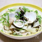 きし麺で「ハマグリの和風ボンゴレ」