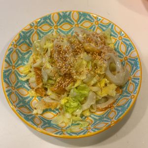 みわの作ってみた!投稿(お手軽＆簡単♩キャベツとちくわのごまマヨサラダ)