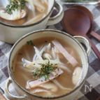 もやしとベーコンの和風コンソメスープ