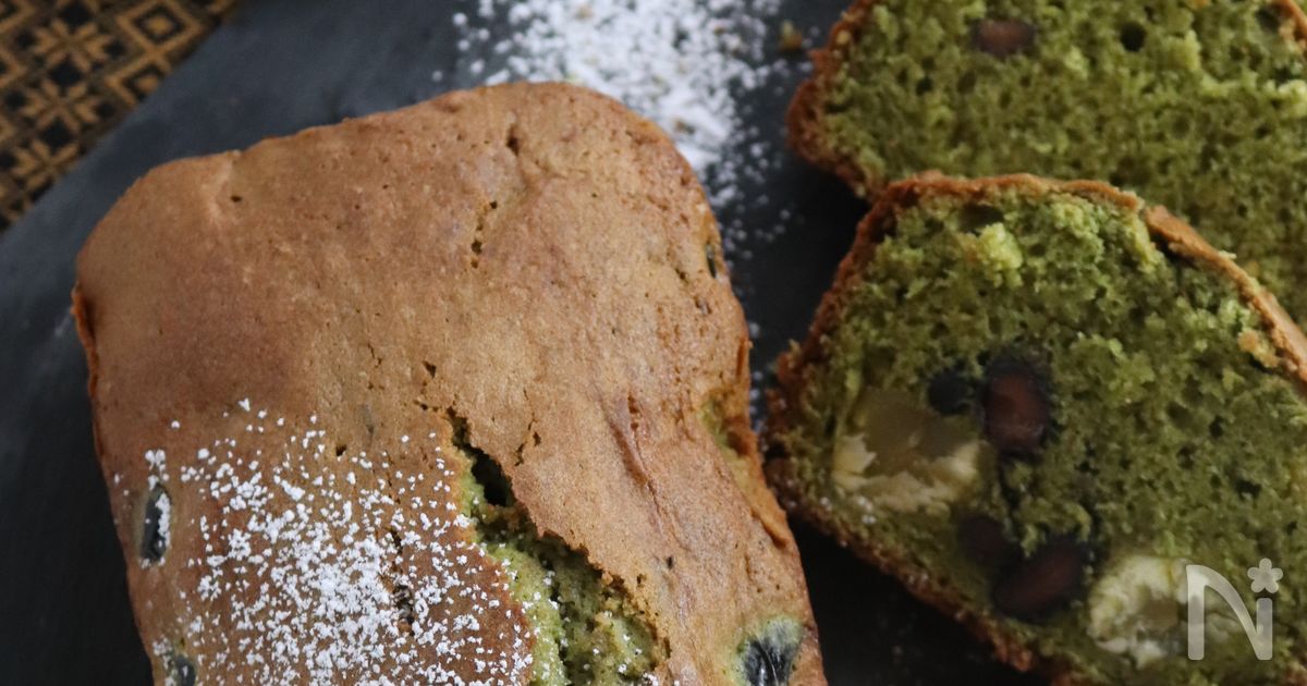 【手抜きともいえるほど簡単】栗と黒豆の抹茶ケーキ