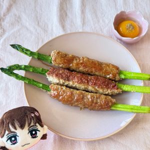 すみの作ってみた!投稿(【食べ応え◎アスパラの甘辛豚つくね】ご飯が進む味！)