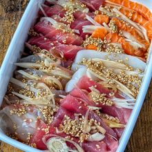 【海鮮ミルフィーユ漬け】ねっとり旨い😋！