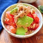 飲み干す美味しさ☆アボツナトマトサラダ