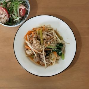かおちゃんの作ってみた!投稿(ワンパンで栄養満点！【豚こまのビビンバ風炒め】甘辛やみつき)