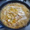 夫婦二人で食べる親子丼煮大盛り（親子丼でいただきます）の工程4