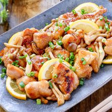 【鶏肉ときのこのレモンバターポン酢】レモポンが旨い♪