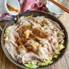 ワンパン完結！春キャベツと豚肉の旨辛簡単蒸し