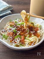 包丁まな板不要♪【梅しらすジュレうどん】