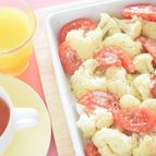 カリフラワーとトマトのパルメザンチーズ焼き