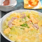 キャベツと厚揚げの卵とじ