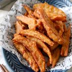 やみつきすぎる！【にんにく醤油の蓮根から揚げ】