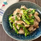 炒めるだけで春ごはん！《菜の花と鶏もも肉のペペロン炒め》