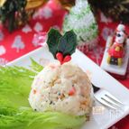 クリスマスカラーのマッシュポテト