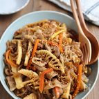 たけのこと豚肉のきんぴらこんにゃく