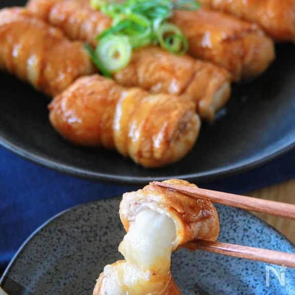 お餅アレンジ＊甘辛美味♡お餅の豚肉巻き照り焼き