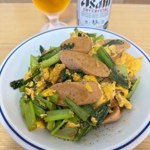 Tsuneaki Okadaの作ってみた!投稿(ギョニソと小松菜のふわたま中華炒め♩簡単副菜！お弁当にも◎)