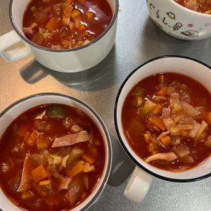 ぺんぎん？の作ってみた!投稿(野菜不足解消におすすめ！【大根のミネストローネ】)