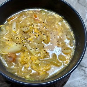 968467の作ってみた!投稿(【具沢山なおかずスープ】キャベツと鶏肉のとろみかき玉スープ)