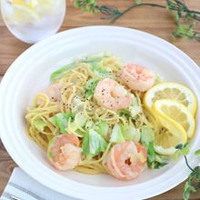 アーモンドミルクたっぷり!えびとキャベツのクリームパスタ