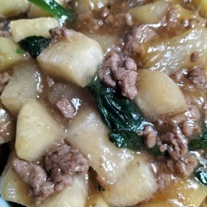 1207859の作ってみた!投稿(【そぼろ大根とほうれん草のとろみ煮】ほっこりおかず♡)