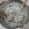 カリっ＆もっちり【豚ニラの米粉チヂミ】お弁当にも！簡単旨い☆の工程3