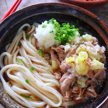 ネギ塩ポークうどん♩あっさりだけどボリュームあり