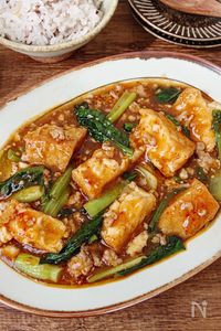 【厚揚げと小松菜のとろうま中華煮】ご飯が止まらない！