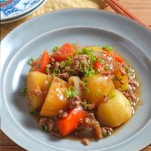 豚ひき みそ肉じゃが