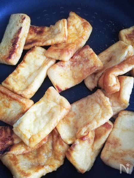 油揚げの生姜焼き工程2
