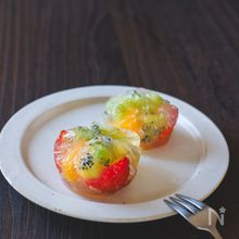 フルーツ寄せゼリー【寒天で】