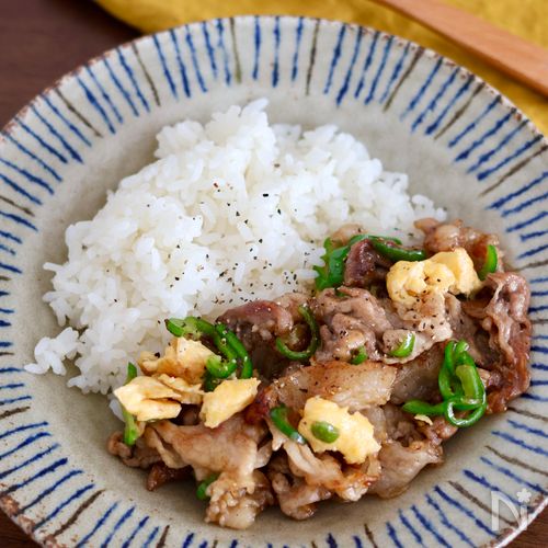 簡単！『豚ピーマンご飯』和風の味付けで食べやすい！