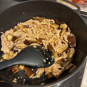 1169387の作ってみた!投稿(【ワンパン速攻】豚こま茄子の胡麻ポン照り☆ご飯おかわり♪)