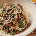 帰って10分！【ニラもやし丼】