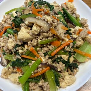 くだもの大好き🧡の作ってみた!投稿(メインにも副菜にも出来る【豚ひき肉の炒り豆腐】)