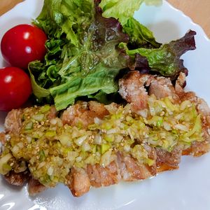 まゆのの作ってみた!投稿(【ご飯がもりもり食べれる】濃厚黒酢だれのさくさく油淋鶏)